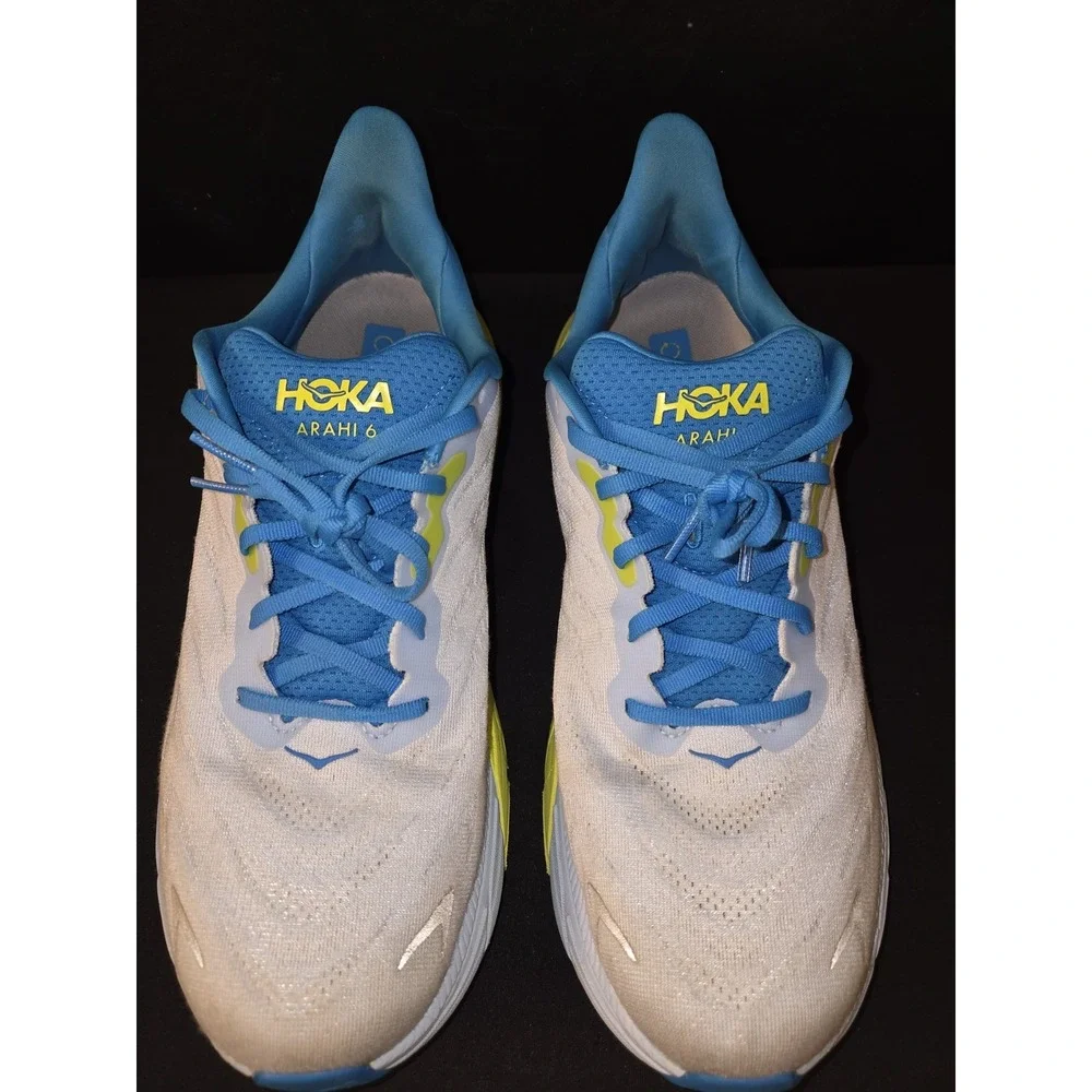 Hoka One Arahi 6 Blue Green White Running Shoes 1123194‎ BGBCR Mens 12D